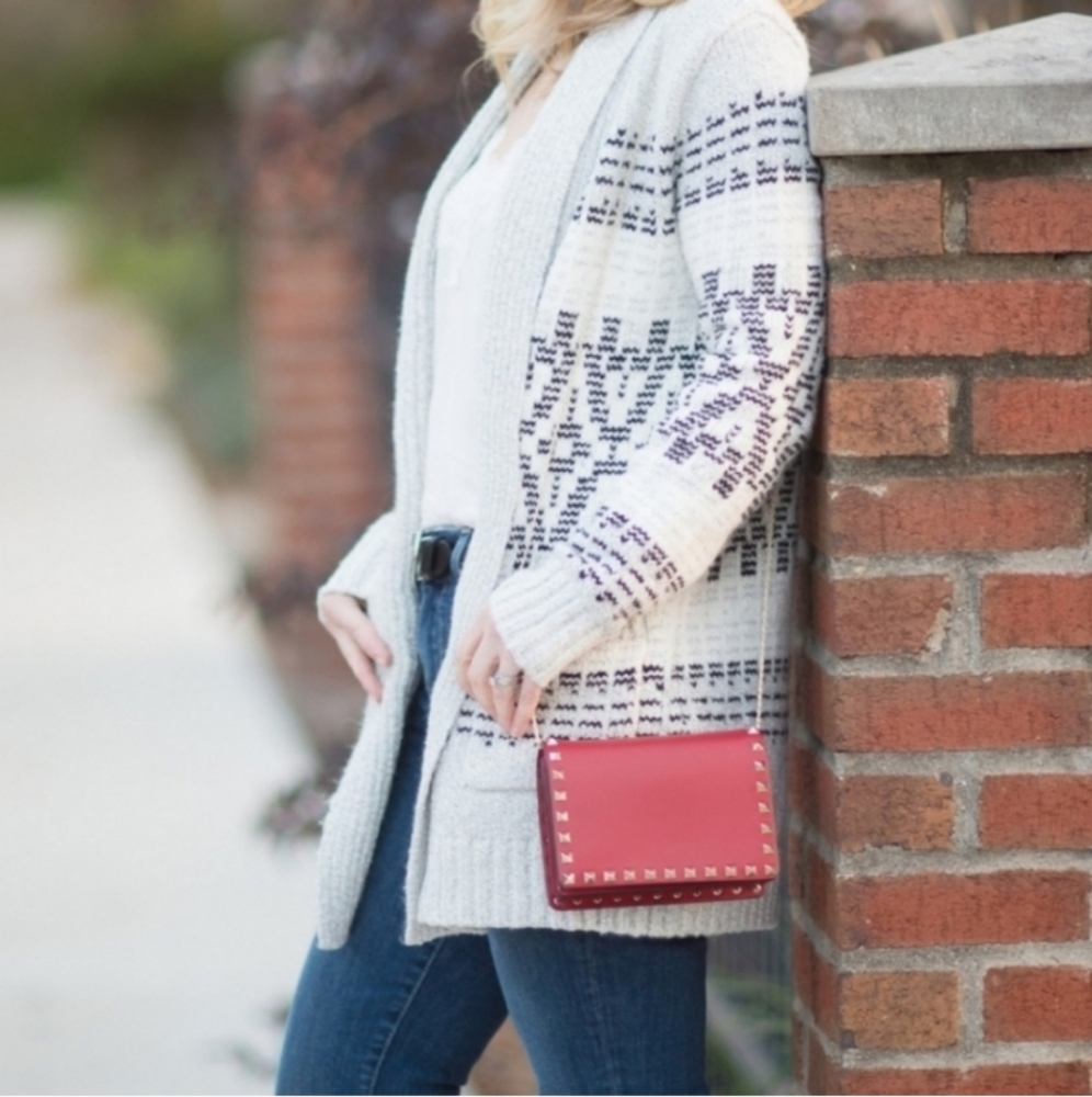 Cupcakes and Cashmere Raleigh Jacquard Sweater Small